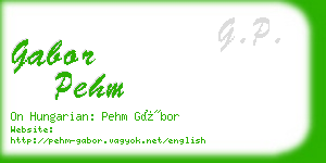 gabor pehm business card